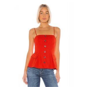 LPA Peplum Top in Red Size M from REVOLVE